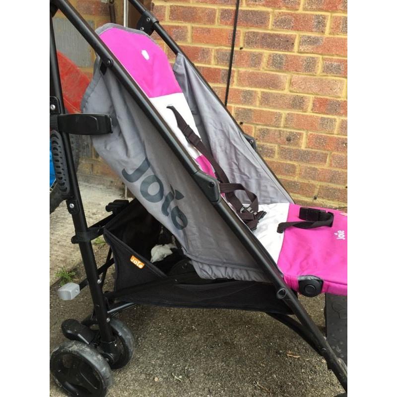 Jole pink and grey stroller