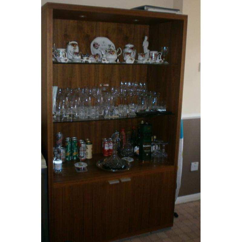 Dark Wood Display Cabinet