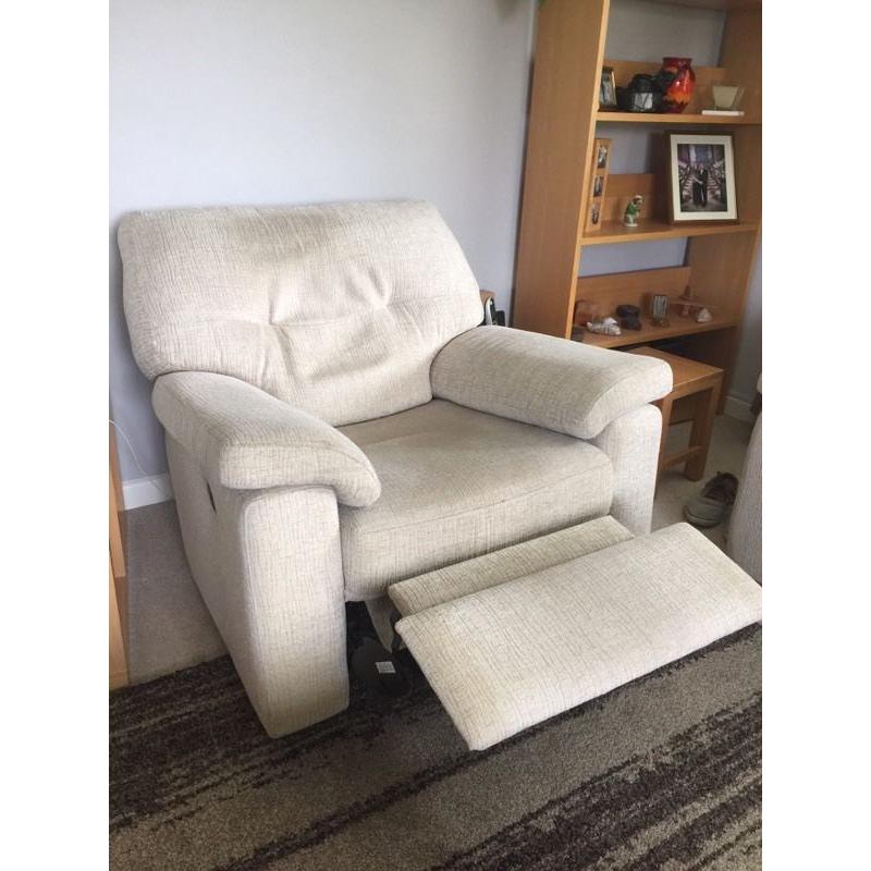 Sofa suite DFS electric recliner armchair