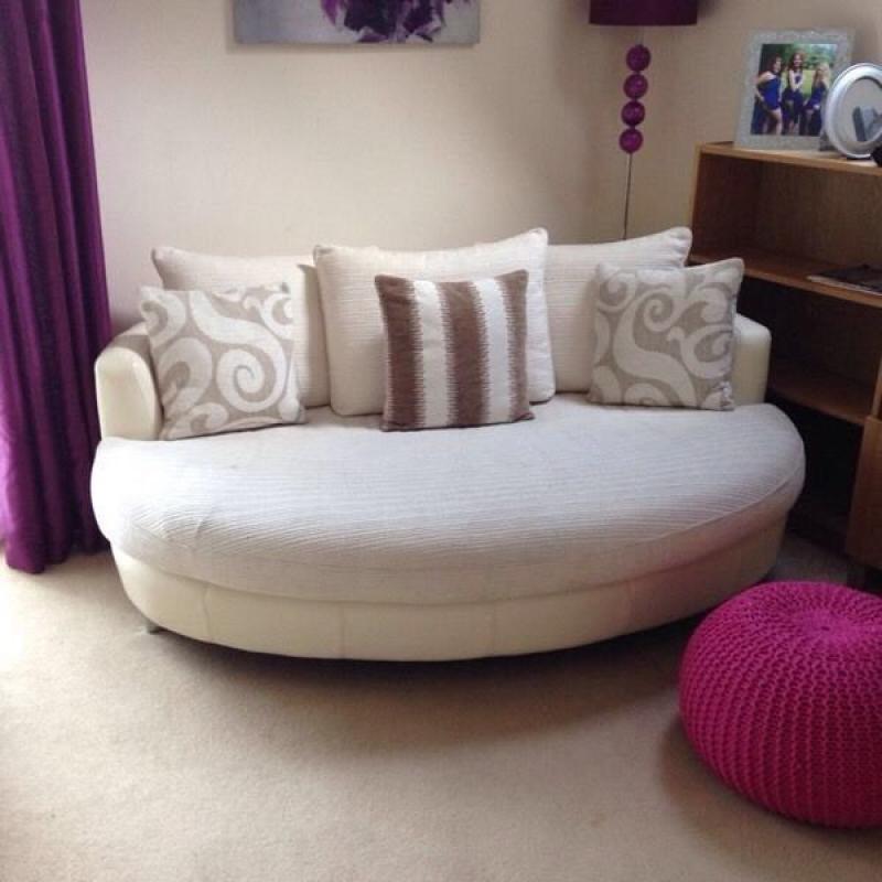 Dfs cuddler sofa and swivel chair