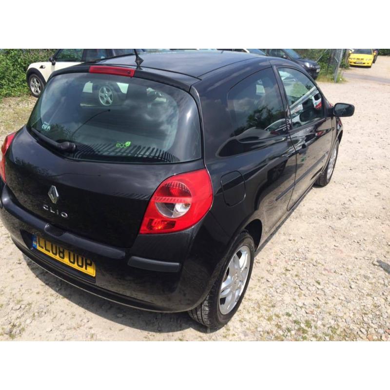 Renault Clio Extreme 2008 (08) Black, 1.2, 16v, 3dr, Hatchback, Manual, Petrol