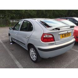 2001 RENAULT MEGANE 5 DOOR HATCHBACK CHEAP CAR MOT SPACIOUS SILVER NOT SCENIC LAGUNA FOCUS ASTRA KA