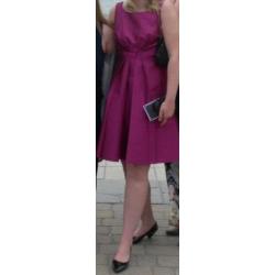 Cerise Debut Size 14 Knee-Length Dress