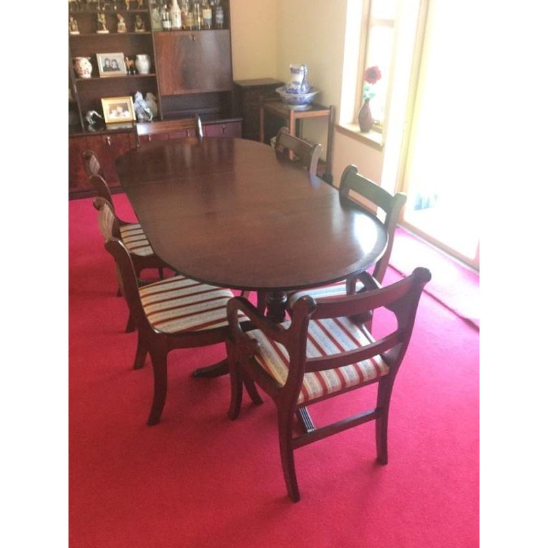 Dining table and 6 chairs