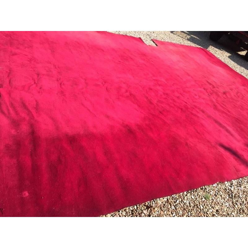 Vintage Wilton carpet large 19ft x 11ft in red