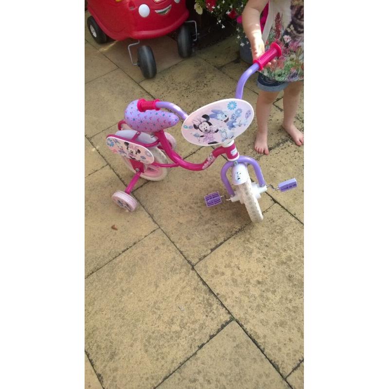 Childs Minnie Mouse bike