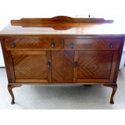 Vintage sideboard or dressing table, 1920's mahogany, Cabriole leg. Antique.