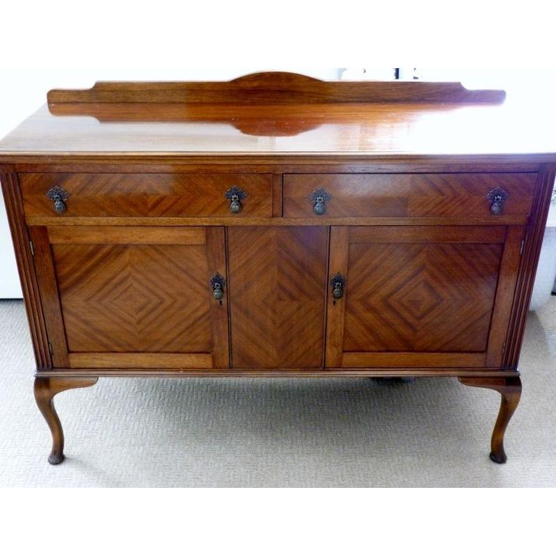 Vintage sideboard or dressing table, 1920's mahogany, Cabriole leg. Antique.