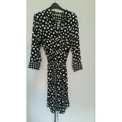 Love heart print shirt dress NEW size 14