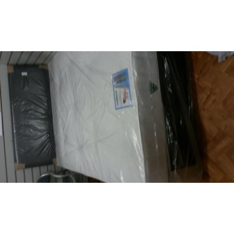 NEW DOUBLE DIVAN BED WITH MEDIUM FIRM ORTHOPAEDIC MATTRESS/CAN DELIVER SAME DAY