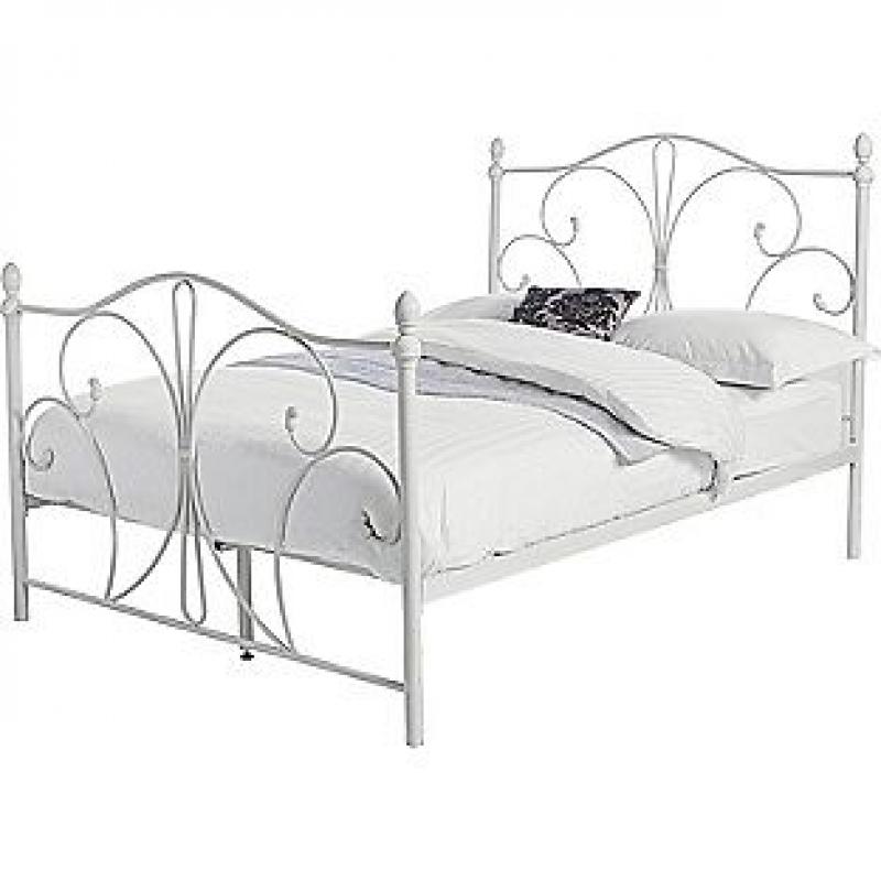 Ava Double Bed Frame - White