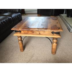 Solid oak side table