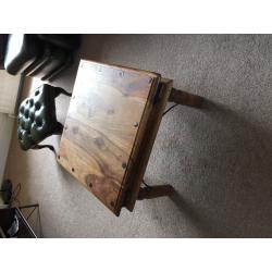 Solid oak side table