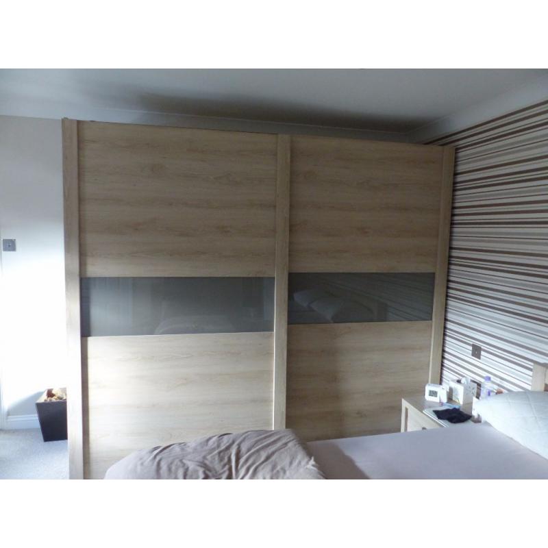 Dansk Bedroom Furniture. Wardrobes, bedside cabinets, bed frame, chest of drawers.