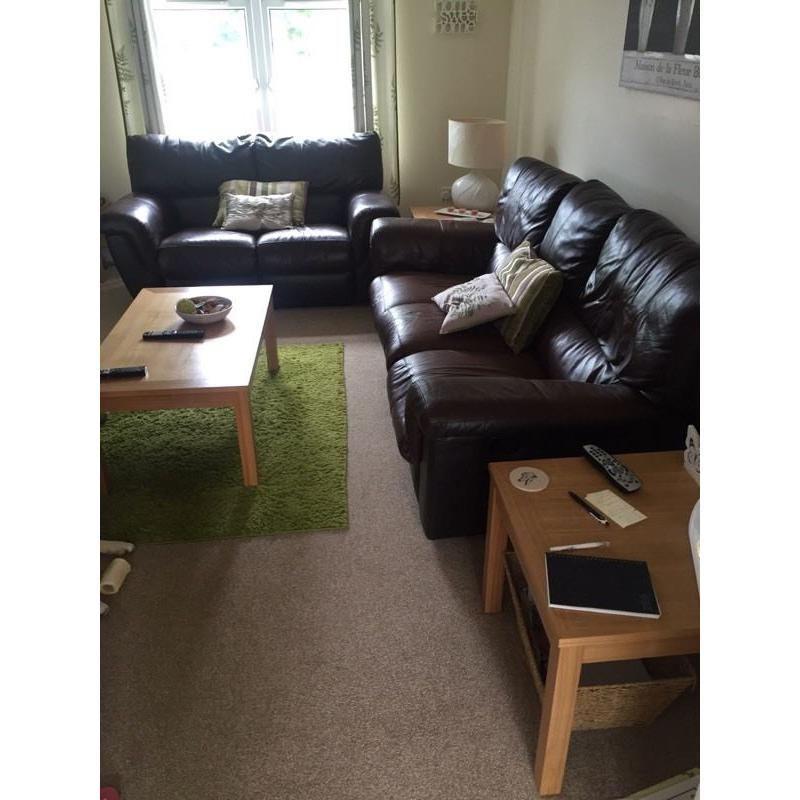 2 & 3 Seater Reclining Leather Sofas