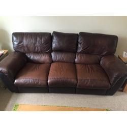 2 & 3 Seater Reclining Leather Sofas