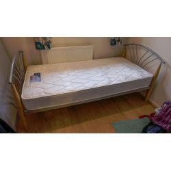 Single Bed with Expensive Silent Night Mattress and Double Bed With IKEA Memory Foam Mattress