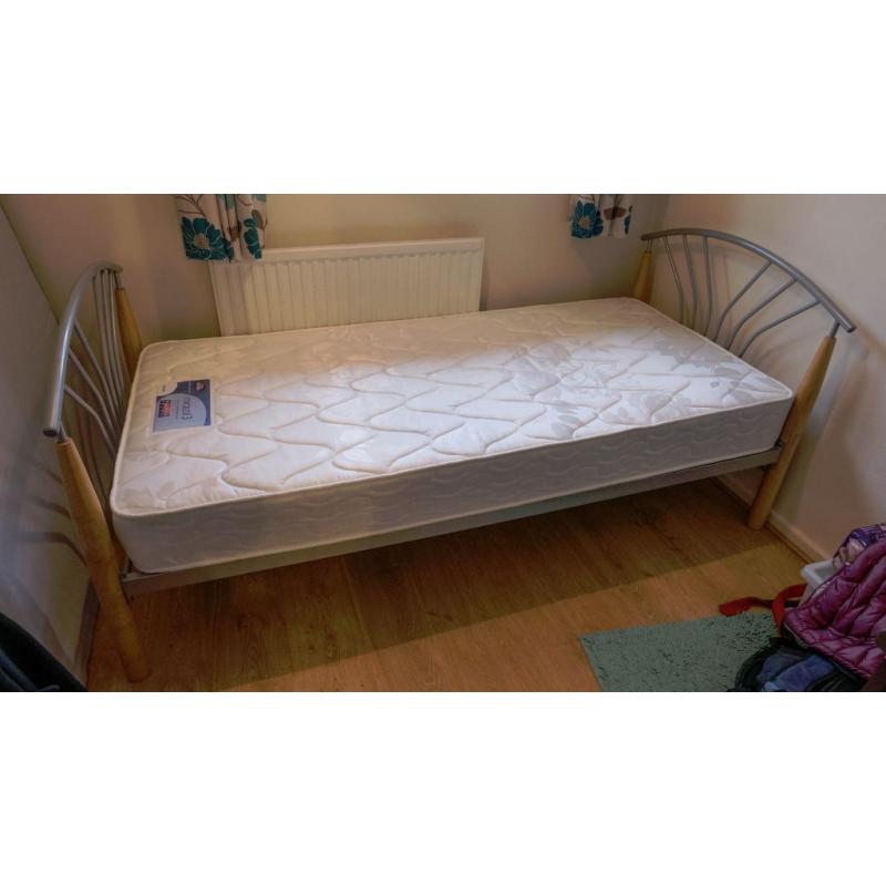 Single Bed with Expensive Silent Night Mattress and Double Bed With IKEA Memory Foam Mattress