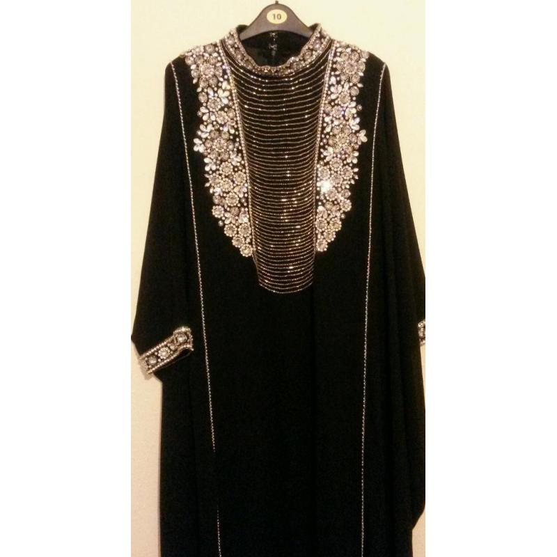 Black diamanté kaftan