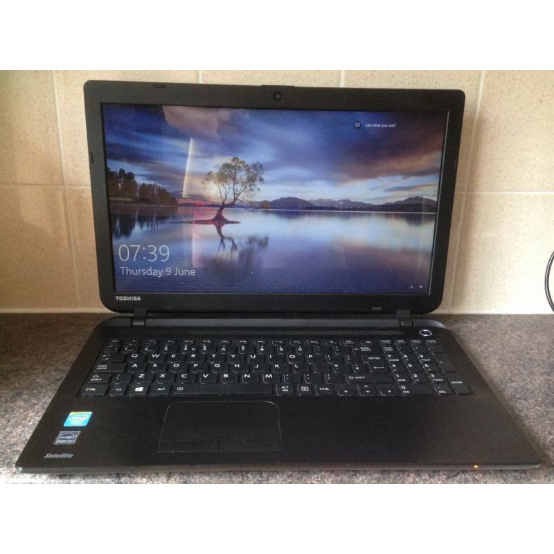 15 inch Toshiba Satellite C50 Windows 10 Office Intel 4GB RAM, 500Gb HDD HDMI webcam Laptop notebook