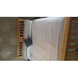 white oak king size bed frame