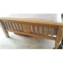 white oak king size bed frame