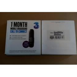 Brand new three internet dongel with 5gb free