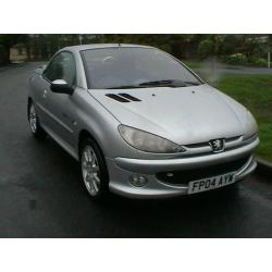 04 REG PEUGEOT 206CC 1.6 QUICKSILVER COUPE CABRIOLET CONVERTIBLE HARD TOP