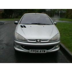 04 REG PEUGEOT 206CC 1.6 QUICKSILVER COUPE CABRIOLET CONVERTIBLE HARD TOP