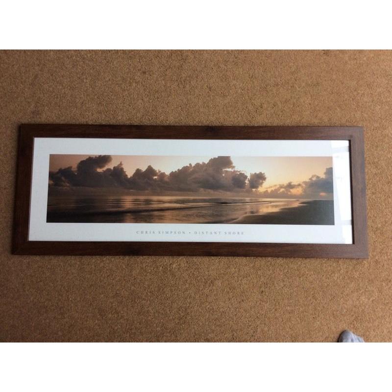 Chris Simpson distant shore photo with brown frame