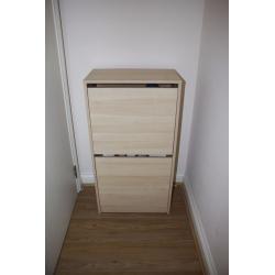 Shoe storage cabinet - oak effect