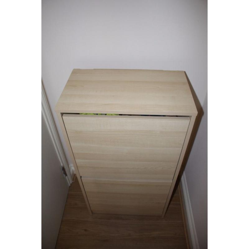 Shoe storage cabinet - oak effect