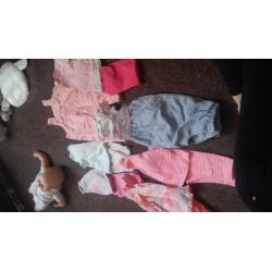 Baby girls 0-3 month clothing bundle