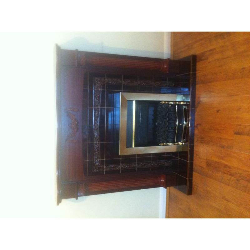 Mahogany Fireplace with Electric coal effect fire