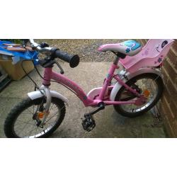 Dynamic girls bike/cycle 16 ins wheel. Suit 3-6 yrs