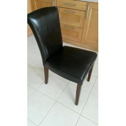 X6 Leather Dining Chairs - chocolate brown