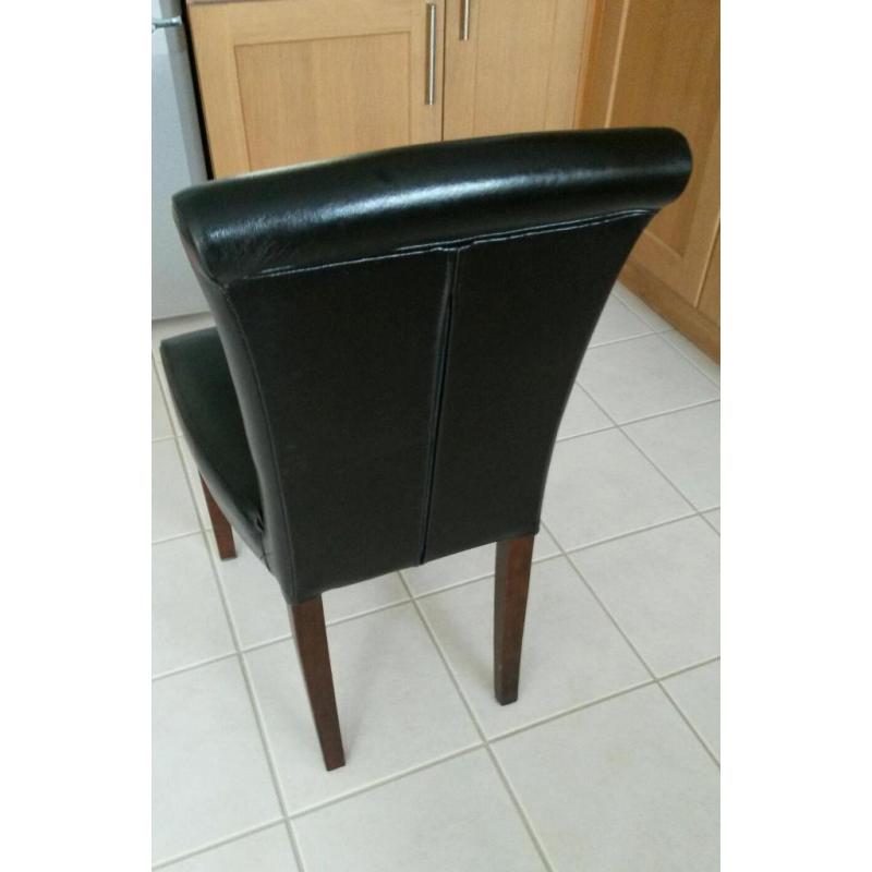 X6 Leather Dining Chairs - chocolate brown