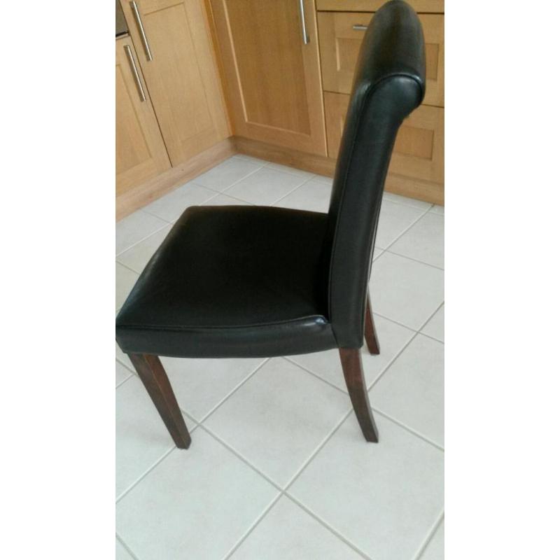 X6 Leather Dining Chairs - chocolate brown