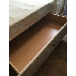 Double Bed Base with 4 Drawers and Headboard