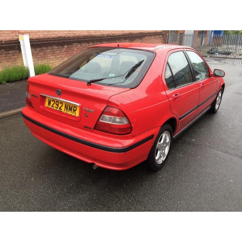 2000 W REG, HONDA CIVIC 1.4 S, 5 DOOR HATCHBACK, TAX & TESTED ***BARGAIN***