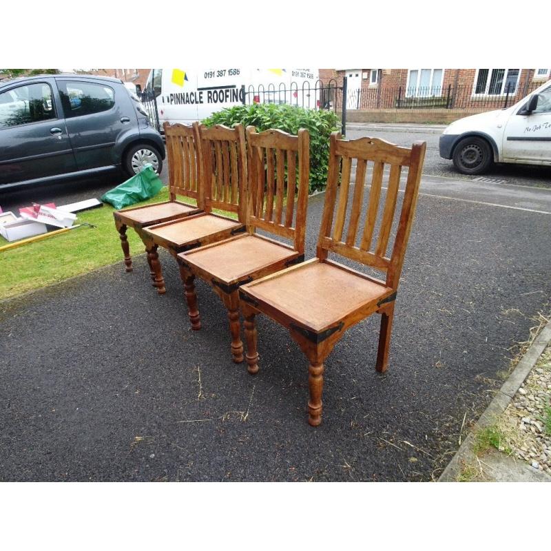 4 Shesham chairs