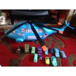 Disney cars Dinoco storage helicopter