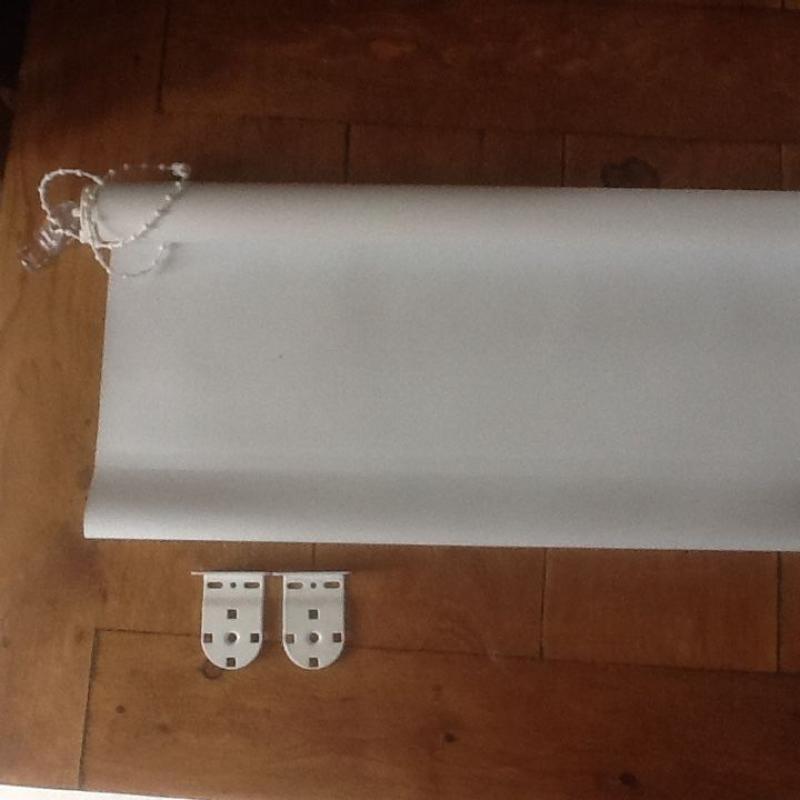 White blackout roller blind