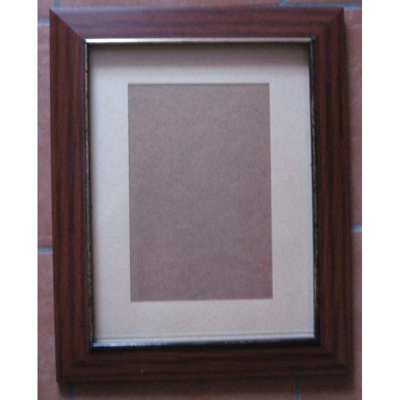 Large Picture photo frame - dark wood and gold coloured insert