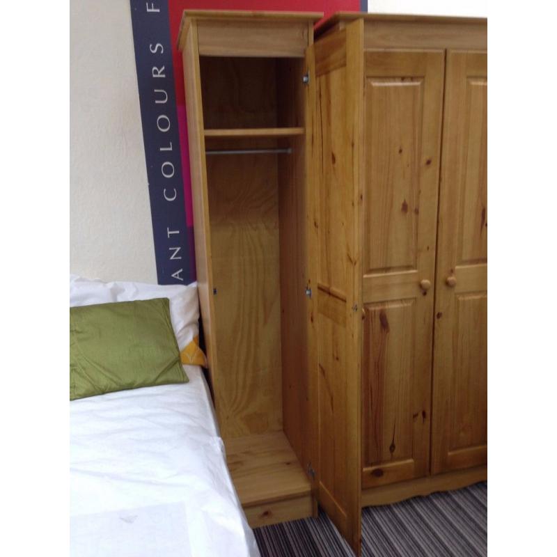 1 door pine wardrobe - assembled, local delivery possible