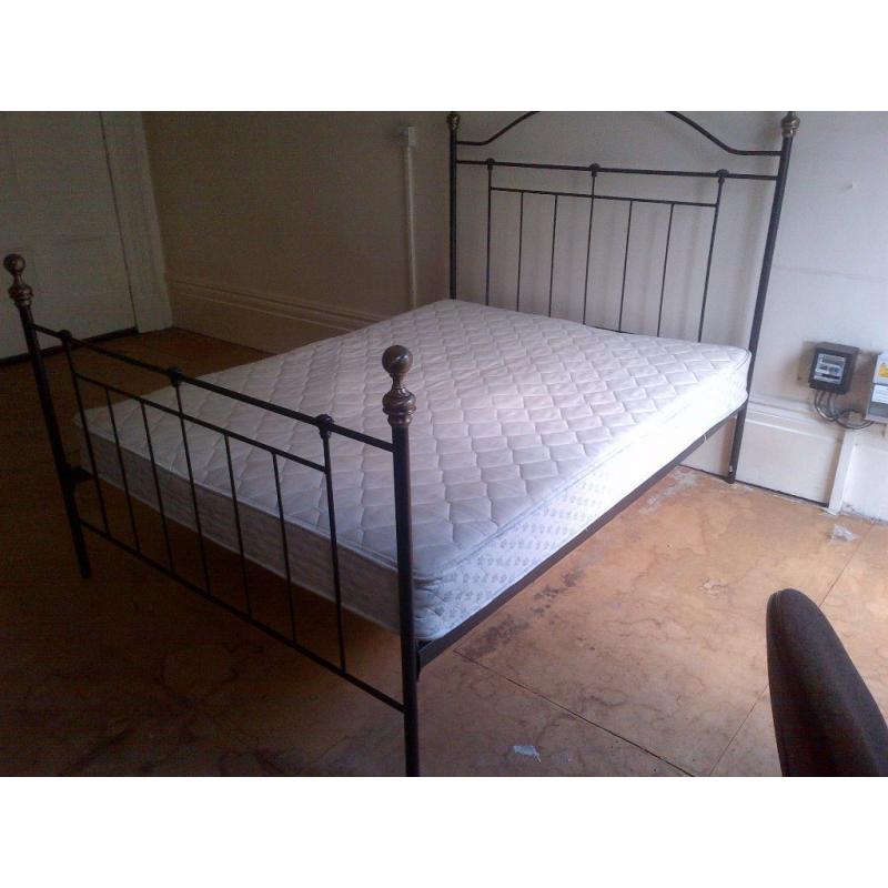 metal frame king size bed with mattress can deliver