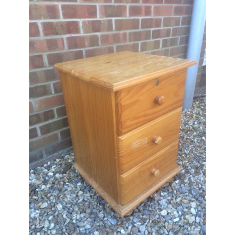 Pine bedside table.