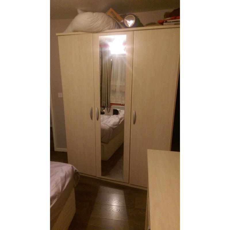 Wardrobe, Chest and Bedside Cabinet set