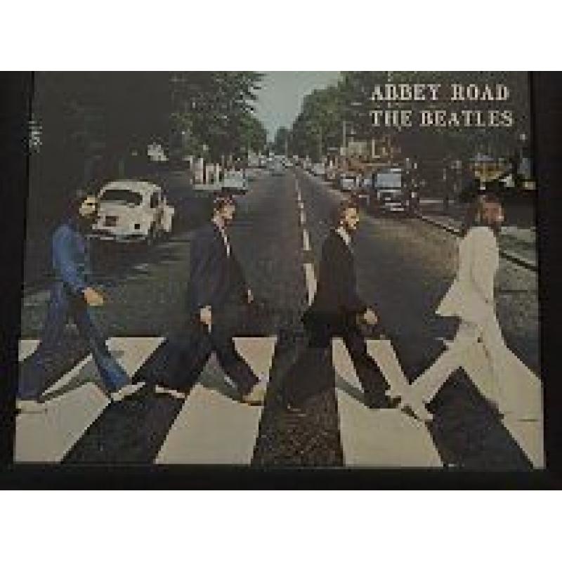 Framed Picture of iconic Beatles Abbey Road cover. Perfect for music room / lad pad.