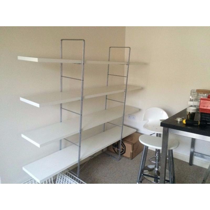 Solid white shelve